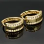 Mini Creolen mit funkelnden Zirkonia aus massivem 585 14K Gold