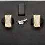 Bling Bling Ohrringe mit glitzernden Zirkonia aus massivem 585 14K Gold mit englischem Verschluss