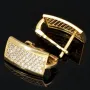 Bling Bling Ohrringe mit glitzernden Zirkonia aus massivem 585 14K Gold mit englischem Verschluss