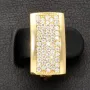 Bling Bling Ohrringe mit glitzernden Zirkonia aus massivem 585 14K Gold mit englischem Verschluss