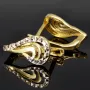 Goldohrringe aus 14 Karat / 585 Bicolor Massivgold (Gelbgold und Weißgold)