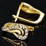 Goldohrringe aus 14 Karat / 585 Bicolor Massivgold (Gelbgold und Weißgold)