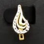 Goldohrringe aus 14 Karat / 585 Bicolor Massivgold (Gelbgold und Weißgold)