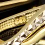 Goldohrringe aus 14 Karat / 585 Bicolor Massivgold (Gelbgold und Weißgold)