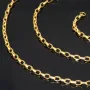 Funkelnde Ankerkette aus edlem Gold (9K, 375 ca. 2,1g Gelbgold) ca. 50cm, 3mm