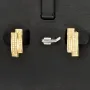 Massive Ohrringe mit Bling Bling Effekt, besetzt mit funkelnden Zirkonia aus exquisitem 585 14K Gold mit englischem Verschluss