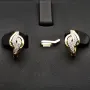 Exquisite Ohrringe mit Zirkoniabesatz und englischem Verschluss aus massivem 585er 14K Gold
