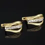 Stilvolle Bicolor Gold-Ohrringe in edlem 14K / 585 Gelbgold und Weißgold
