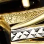 Stilvolle Bicolor Gold-Ohrringe in edlem 14K / 585 Gelbgold und Weißgold