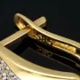Stylische Ohrringe mit funkelnden Zirkoniasteinen und englischem Verschluss aus massivem Bicolor 585er 14K Gold
