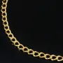 Edles Panzerarmband aus glanzvollem 585 14k Gold, ca. 3mm breit, 19cm lang