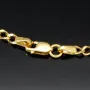 Edles Panzerarmband aus glanzvollem 585 14k Gold, ca. 3mm breit, 19cm lang