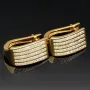 Massive Ohrringe mit funkelndem Zirkoniabesatz aus hochwertigem 14K 585 Gelbgold