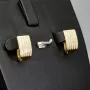 Massive Ohrringe mit funkelndem Zirkoniabesatz aus hochwertigem 14K 585 Gelbgold