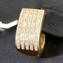 Massive Ohrringe mit funkelndem Zirkoniabesatz aus hochwertigem 14K 585 Gelbgold