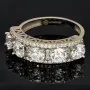 Ring aus 585 / 14K Weißgold für Damen mit vielen glitzernden Zirkonia besetzt (ca. 58 RG)