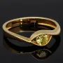 Wunderschöner Ring aus 14K 585 Gold in stilvollem Design, besetzt mit einem funkelnden, gelben Zirkonia RG ca. 55-56