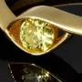 Wunderschöner Ring aus 14K 585 Gold in stilvollem Design, besetzt mit einem funkelnden, gelben Zirkonia RG ca. 55-56