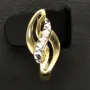 Massive Bicolor Ohrringe aus edlem 585 / 14K Gold (Weißgold und Gelbgold) mit englischem Verschluss