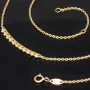 Feines Damencollier aus 585er (14k) Gelbgold mit einem von Zirkoniasteinen besetzten Anhänger in graziösem Design (Länge ca. 45 cm)