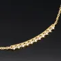 Feines Damencollier aus 585er (14k) Gelbgold mit einem von Zirkoniasteinen besetzten Anhänger in graziösem Design (Länge ca. 45 cm)