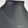 Feines Damencollier aus 585er (14k) Gelbgold mit einem von Zirkoniasteinen besetzten Anhänger in graziösem Design (Länge ca. 45 cm)