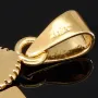 Außergewöhnlicher kolumbianischer Precolombino Gold-Anhänger mit präkolumbianischen Motiv Hombre Jaguar aus der Quimbaya Kultur gefertigt mit hochwertigem 750 18K Gold, veredelt mit einem exquisiten Smaragd (ca. 0,26 ct.)