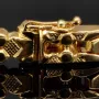Goldarmband aus edlem 585 / 14k Gelbgold mit außergewöhnlichem Design in ca. 20 cm Länge und einer Breite von ca. 7mm (ca. 13,5g)