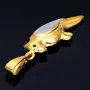Goldener Papagei-Anhänger aus 14k (585er) Gelbgold und Weißgold (bicolor)
