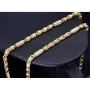 Bling-Bling-Königskette mit Zirkoniabesatz aus 585er Gelbgold (14k)- ca. 55cm lang, 3,3 mm breit, ca. 14,5g