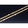 Bling-Bling-Königskette mit Zirkoniabesatz aus 585er Gelbgold (14k)- ca. 55cm lang, 3,3 mm breit, ca. 14,5g
