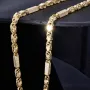 Bling-Bling-Königskette mit Zirkoniabesatz aus 585er Gelbgold (14k)- ca. 55cm lang, 3,3 mm breit, ca. 14,5g