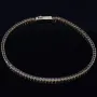 Tennisarmband mit funkelnden schwarzen Zirkonia aus hochwertigem 585 14K Gold in (ca. 17 cm Länge)