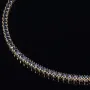 Tennisarmband mit funkelnden schwarzen Zirkonia aus hochwertigem 585 14K Gold in (ca. 17 cm Länge)