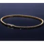 Tennisarmband mit funkelnden schwarzen Zirkonia aus hochwertigem 585 14K Gold in (ca. 17 cm Länge)