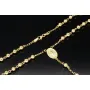 Edle Rosenkranz Y-Kette mit kleinem Amulett und Kreuzanhänger in hochwertigem 14K / 585 Bicolor Gold - Gelbgold und Weißgold - (ca. 17,7g)