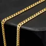 Glänzende Panzerkette aus edlem 585 /14k Gold (ca. 4 mm breit und 51 cm lang)