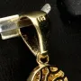 Funkelnder Jesus Christus-Anhänger aus hochwertigem 14k / 585 Gold (Gelbgold) mit Zirkoniabesatz