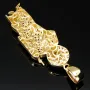 Funkelnder Jesus Christus-Anhänger aus hochwertigem 14k / 585 Gold (Gelbgold) mit Zirkoniabesatz