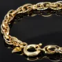 Bicolor Armband aus funkelnden 585 14K Gold in außergewöhnlichem Design in ca. 20,5 cm Länge