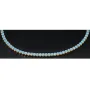 Funkelndes Tennisarmband mit hellblauen Zirkonia aus 585 14K Gold in (ca. 20cm Länge)