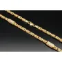 Bling-Bling Königskette mit Zirkoniabesatz aus 14K 585er Gold (Gelbgold) - ca. 60cm, 4,5 mm, 27g