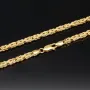 Edle Königskette aus glänzendem 14k 585 Gold (Gelbgold) in ca. 65cm Länge (ca. 3mm breit)