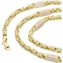 Bling-Bling Königskette mit Zirkoniabesatz aus 14K 585er Gold (Gelbgold) - ca. 65cm, 4,5 mm, 28,1g