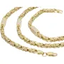 Bling-Bling Königskette mit Zirkoniabesatz aus 14K 585er Gold (Gelbgold) - ca. 65cm, 4,5 mm, 28,1g