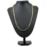 Bling-Bling Königskette mit Zirkoniabesatz aus 14K 585er Gold (Gelbgold) - ca. 65cm, 4,5 mm, 28,1g