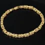 Königsarmband aus funkelndem 14K 585 Gold (Gelbgold) 4mm breit, ca. 20,5 cm lang