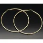 Elegante XL Creolen / Hoops mit diagonalem Muster in 585er 14K Gold (Gelbgold)