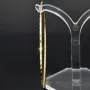 Elegante XL Creolen / Hoops mit diagonalem Muster in 585er 14K Gold (Gelbgold)
