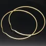 Elegante XL Creolen / Hoops mit diagonalem Muster in 585er 14K Gold (Gelbgold)